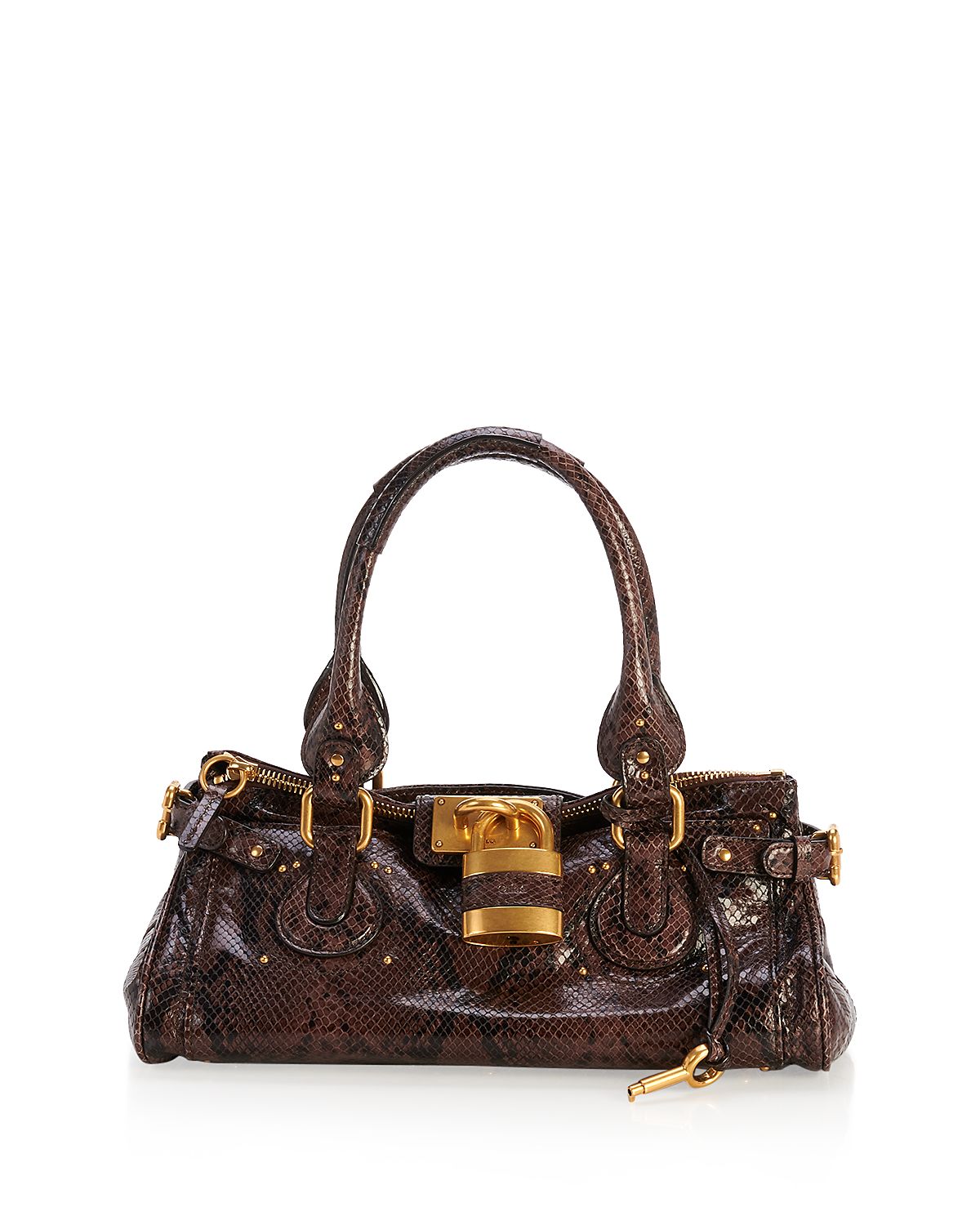 Chloe Paddington Embossed Leather Shoulder Bag
