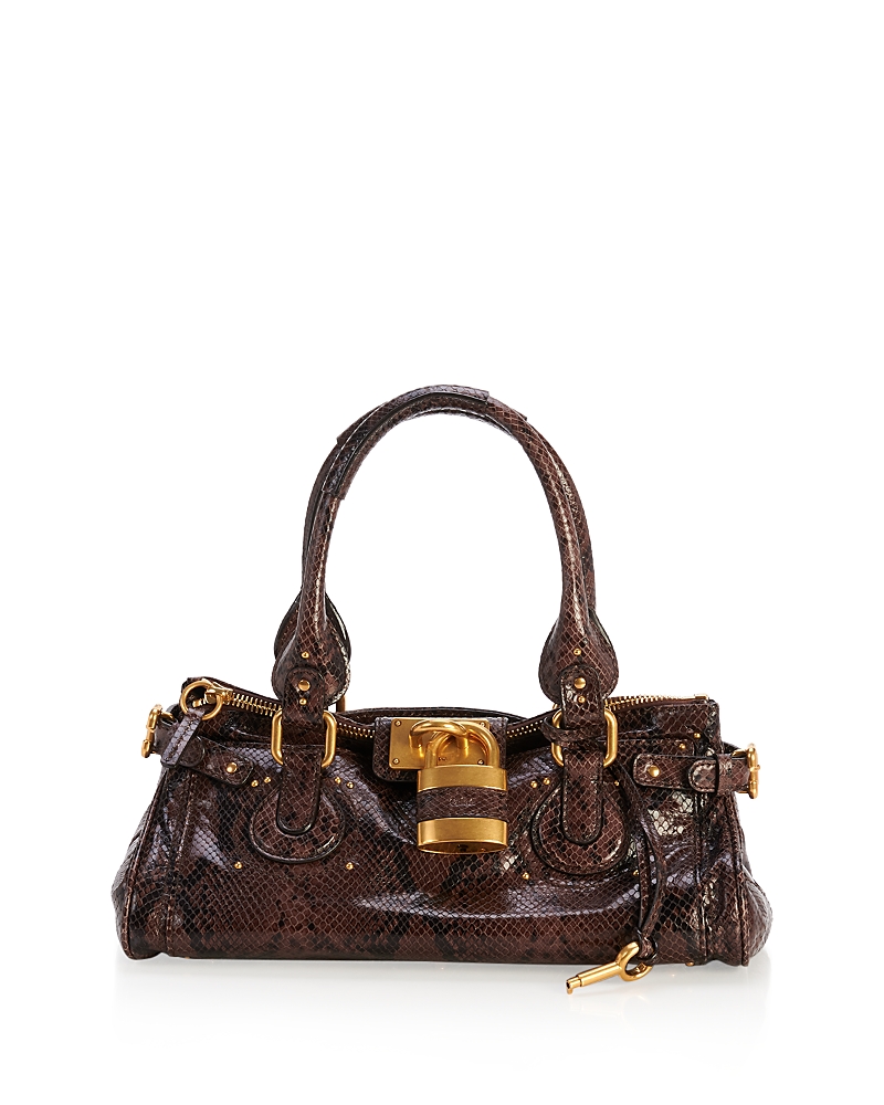 Chloe Paddington Embossed Leather Shoulder Bag