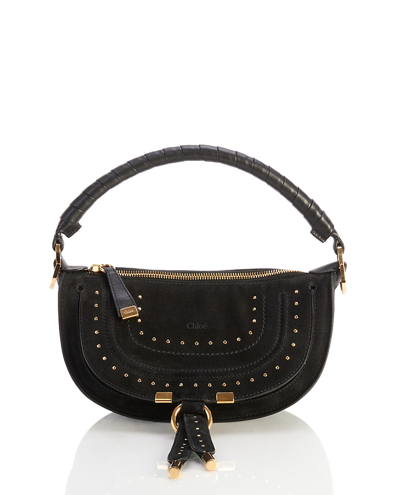 Chloe Marcie Mini Suede Saddle Bag