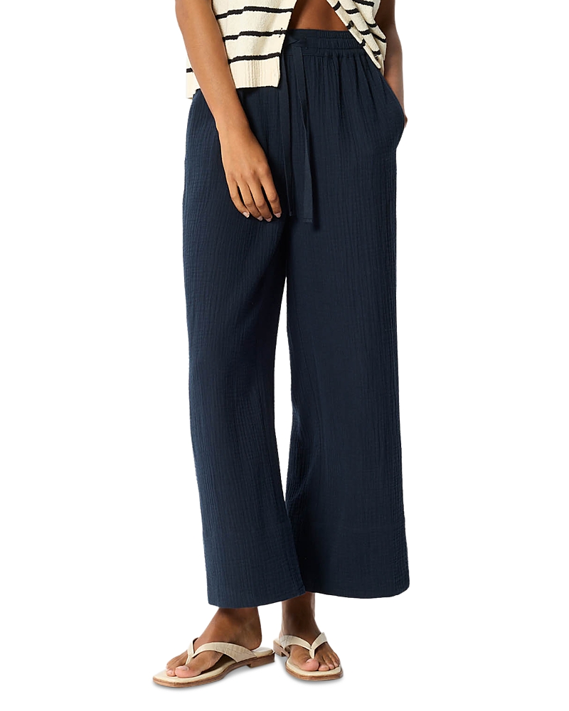 Whistles Wide Crop Cheesecloth Pants