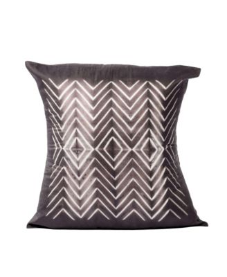  Naami Handcrafted Shibori Print Mulberry Silk Pillow, Cover Only, 20" x 20