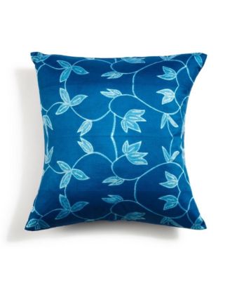 Folio Handcrafted Shibori Mulberry Silk Pillow Cover, 20" x 20"