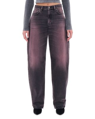 Bibi Barrel Jeans in Pink Black