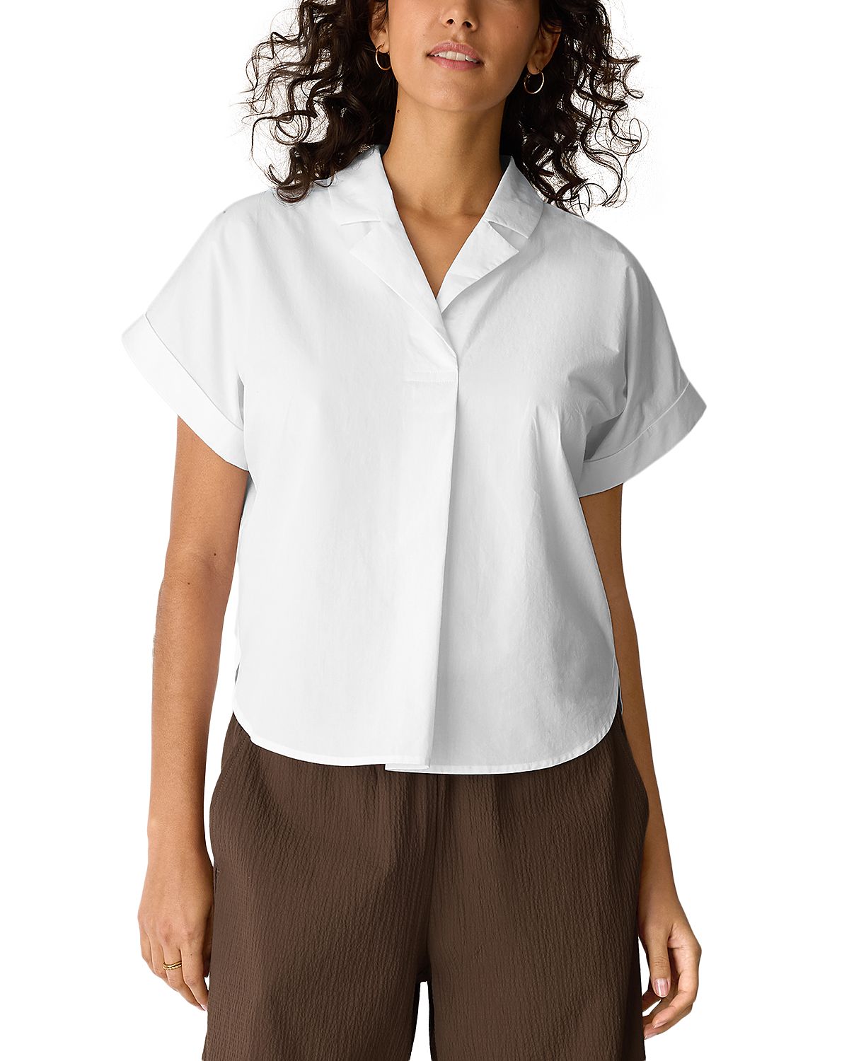 Eileen Fisher Notched Collar Top