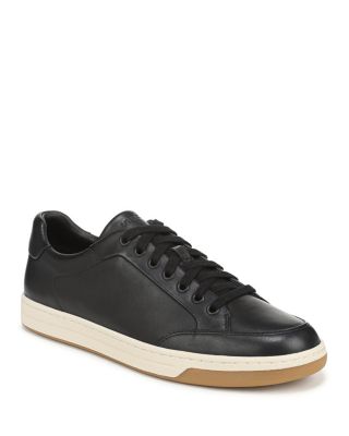 Men's Caspian Black Leather Lace Up Leather Sneaker