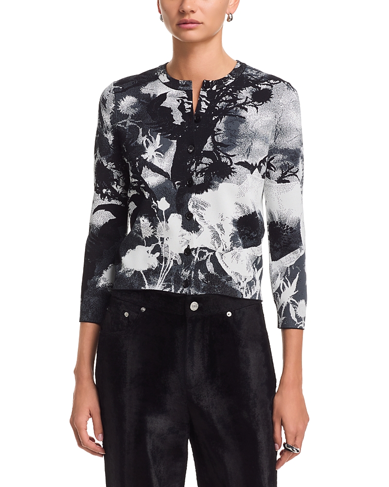 McQueen Floral Jacquard Cardigan