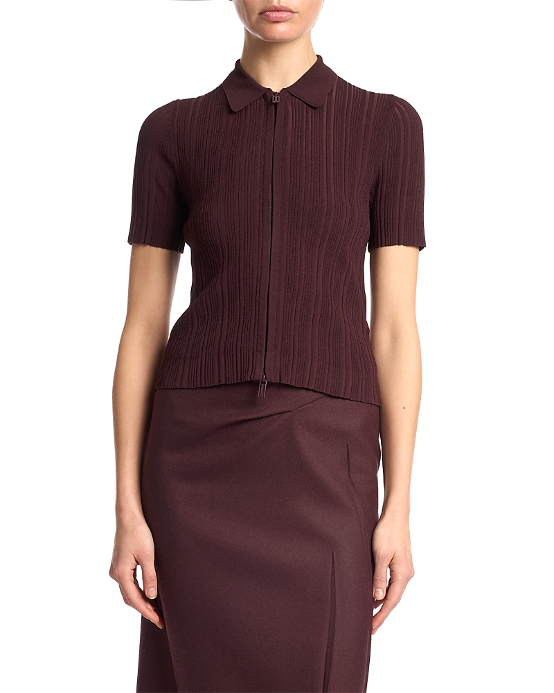 Victoria Beckham Ribbed Polo Top