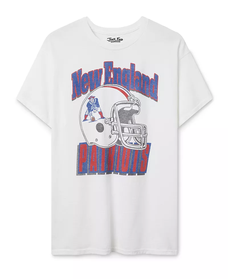 Junk Food Clothing Unisex New England Patriots Throwback Helmet Tee