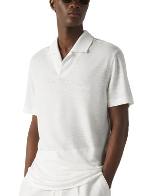 Zegna Oasi Lino Polo Shirt In White