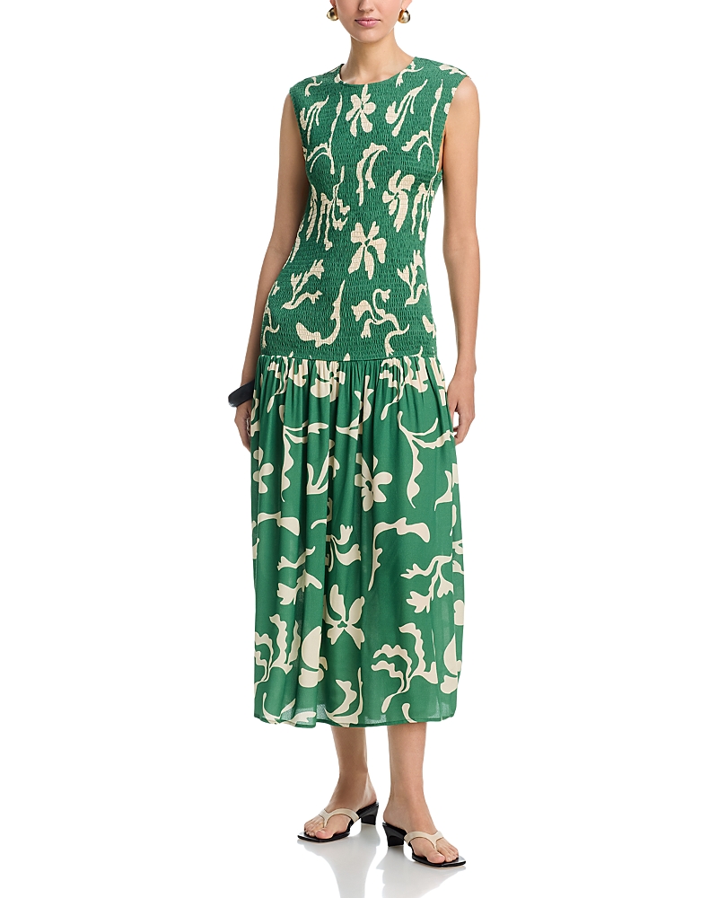 a. ren Leilani Smocked Maxi Dress