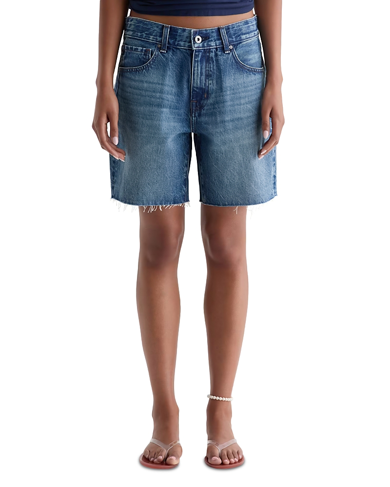 Ag Nouv Ex Boyfriend Mid Rise Bermuda Shorts