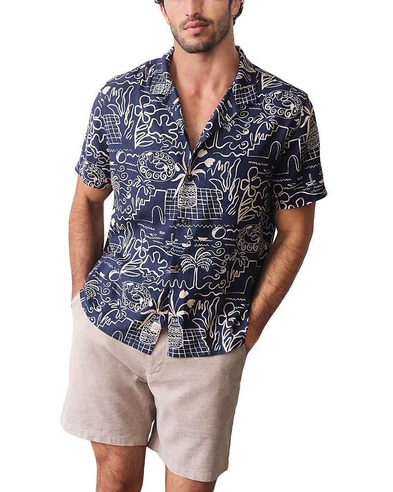 Marine Layer Pablo Tencel Linen Blend Resort Shirt