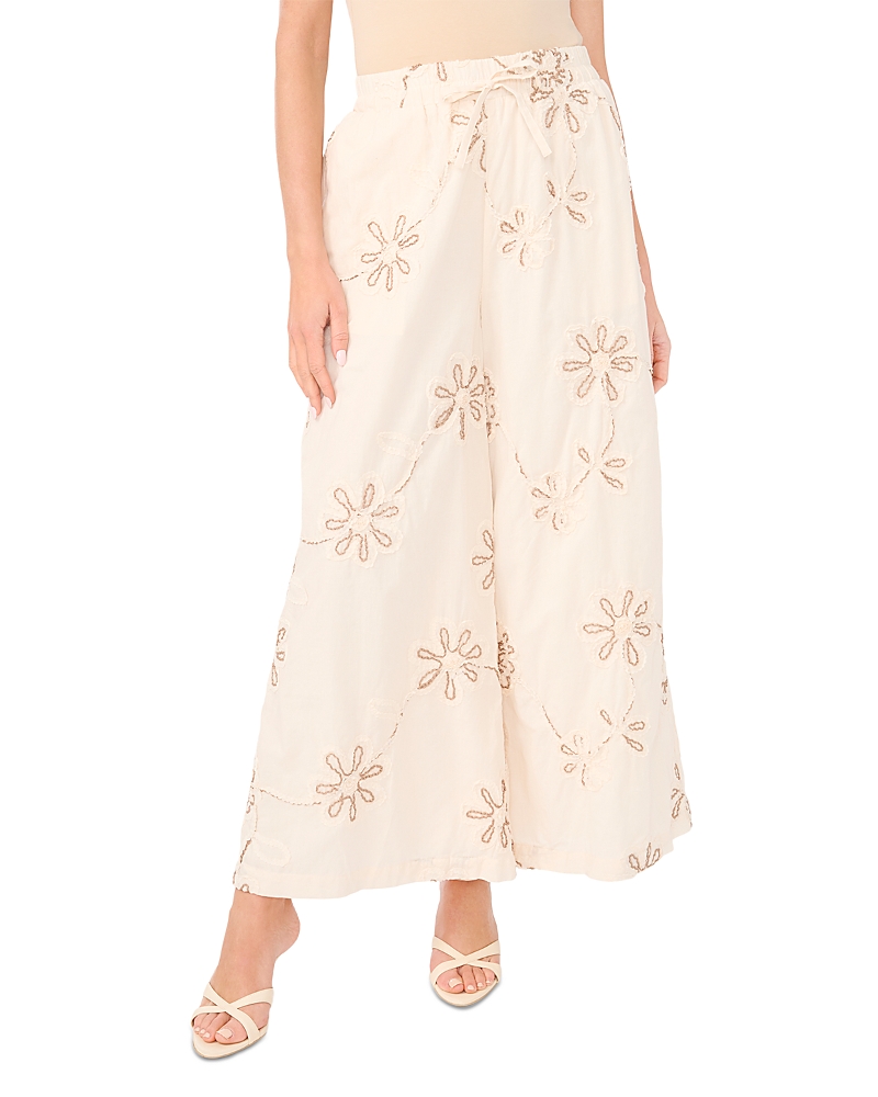 Vince Camuto Floral Soutache Drawstring Pants
