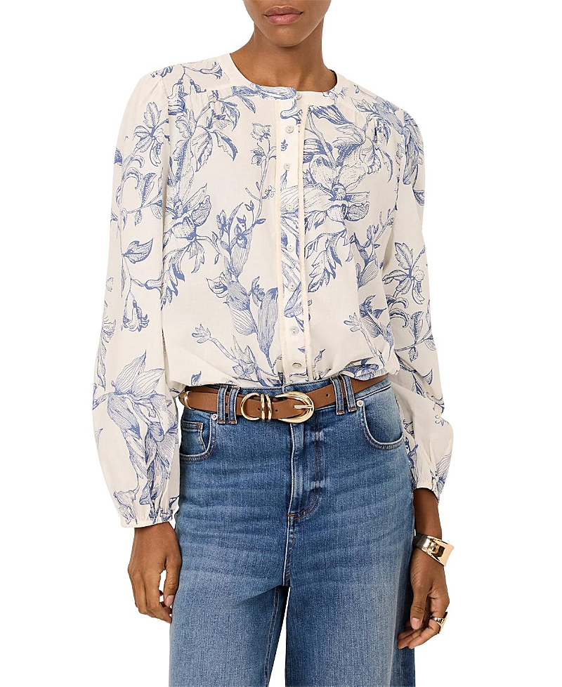 Mint Velvet Women's Cotton Floral Print Blouse