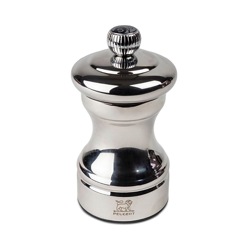 Peugeot Bistro Chef Shiny Zirlion Salt Mill, Stainless Steel, 4