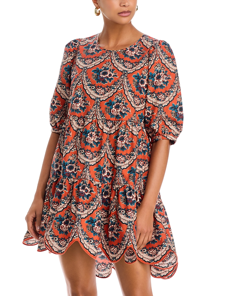Farm Rio Victorian Floral Mini Dress