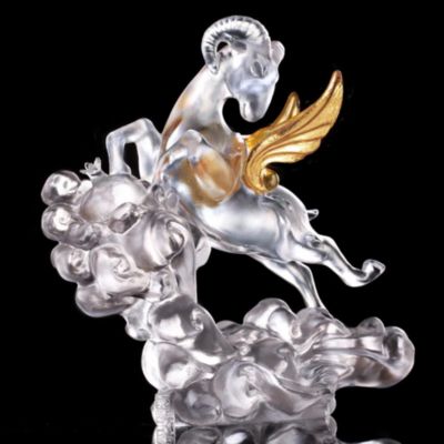 Frolicking Through the Heavens Crystal Glass Figure