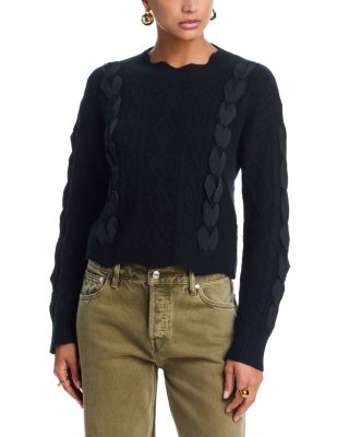 100% Cashmere Ribbon Crewneck Sweater - Exclusive