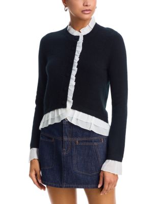 100% Cashmere Crewneck Cardigan Sweater - Exclusive