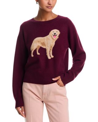 100% Cashmere Golden Retriever Crewneck Sweater - Exclusive