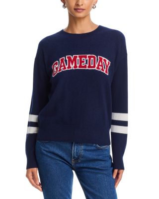 100% Cashmere Gameday Varsity Stripe Sweater - Exclusive