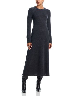 100% Cashmere Long Sleeve Midi Dress - Exclusive