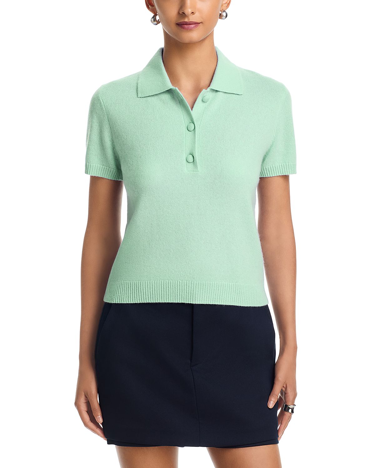 Aqua 100% Cashmere Polo Sweater - Exclusive