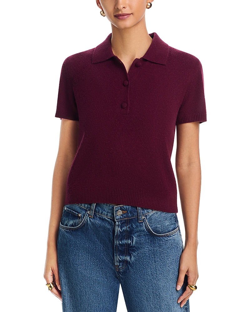 Aqua 100% Cashmere Polo Sweater - Exclusive