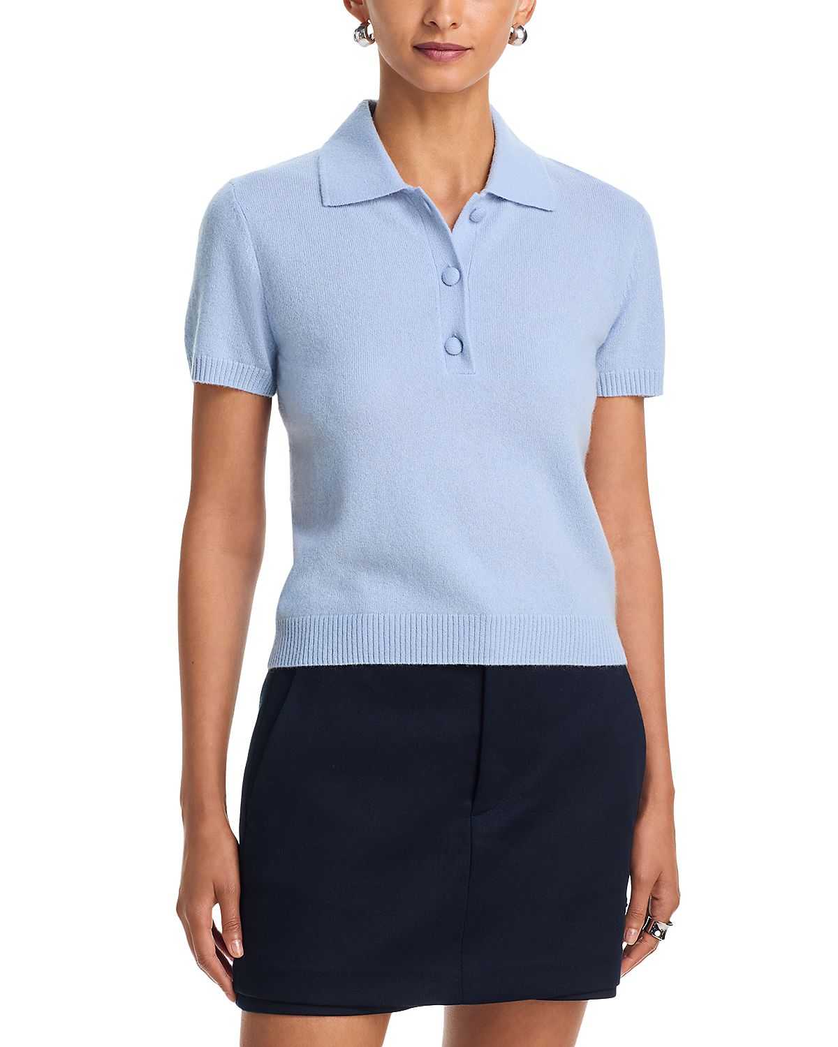 Aqua 100% Cashmere Polo Sweater - Exclusive