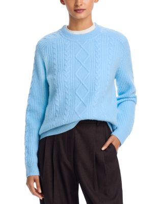 100% Cashmere Cable Knit Raglan Sleeve Sweater - Exclusive