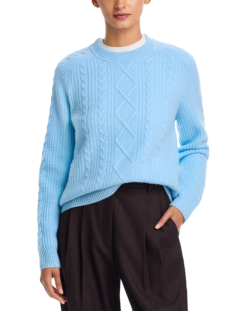 Aqua Cashmere Cable Knit Raglan Sleeve Sweater - Exclusive