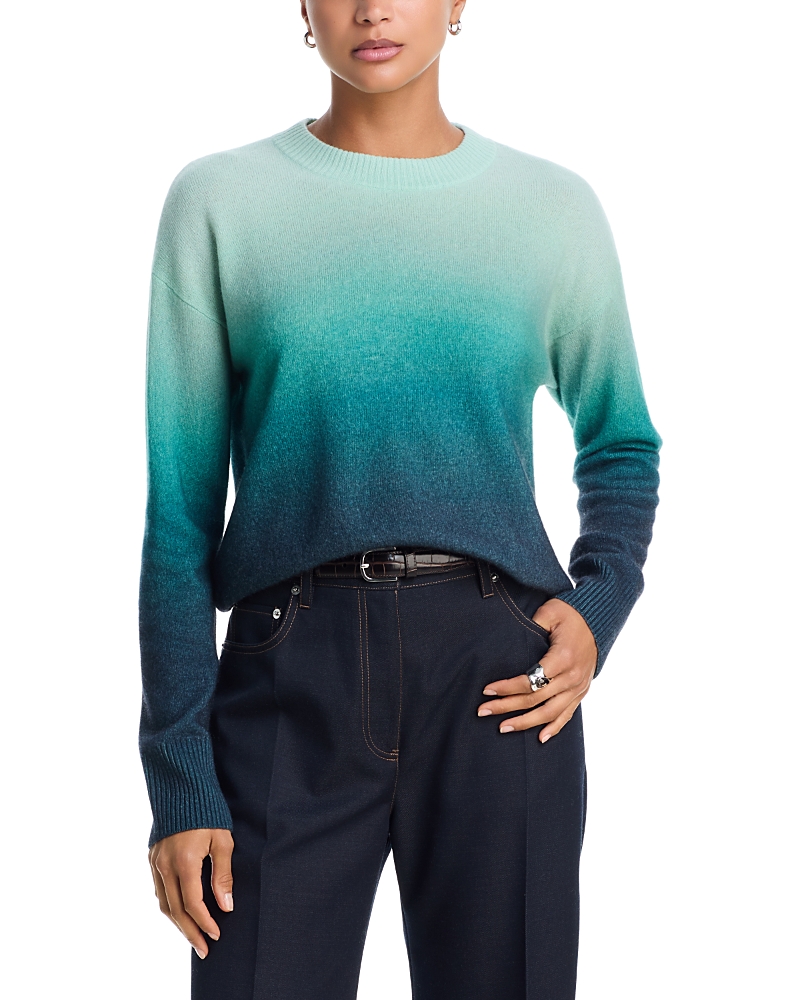 Aqua 100% Cashmere Brushed Ombre Crewneck Sweater - Exclusive