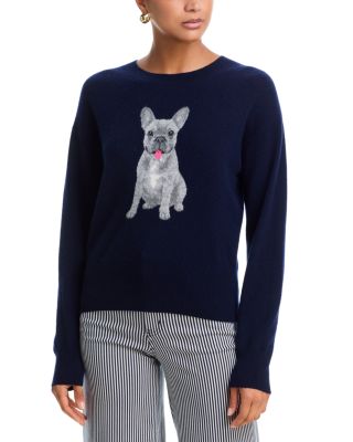 100% Cashmere Bulldog Crewneck Sweater - Exclusive