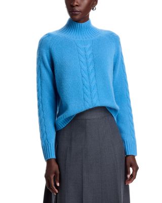 C by Bloomingdale's Cashmere Cable Mock Neck Sweater - Exclusive