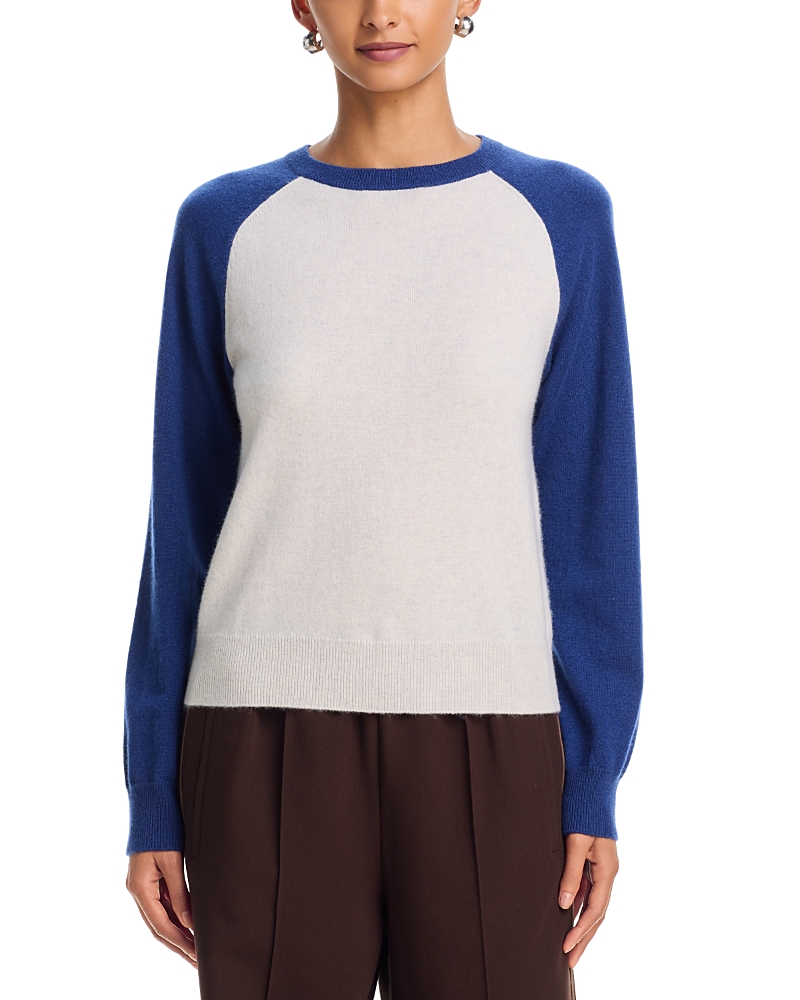 Aqua 100% Cashmere Raglan Crewneck Sweater - Exclusive