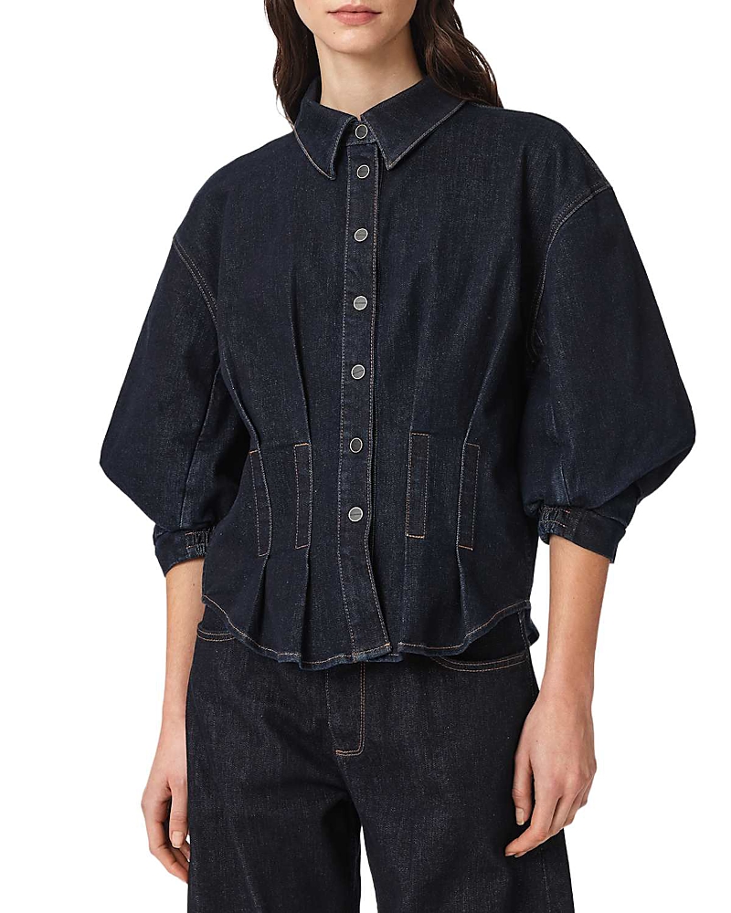 Allsaints Nancy Denim Shirt in Rinse Wash
