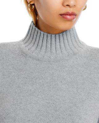 100% Cashmere Boxy Mock Neck Sweater - Exclusive - thumbnail 8