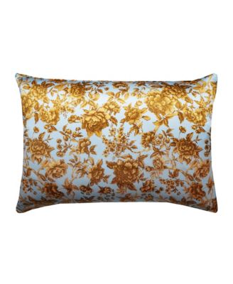 Coco & Wolf Liberty Fabric Regency Trail Blue & Gold Silk Pillowcase