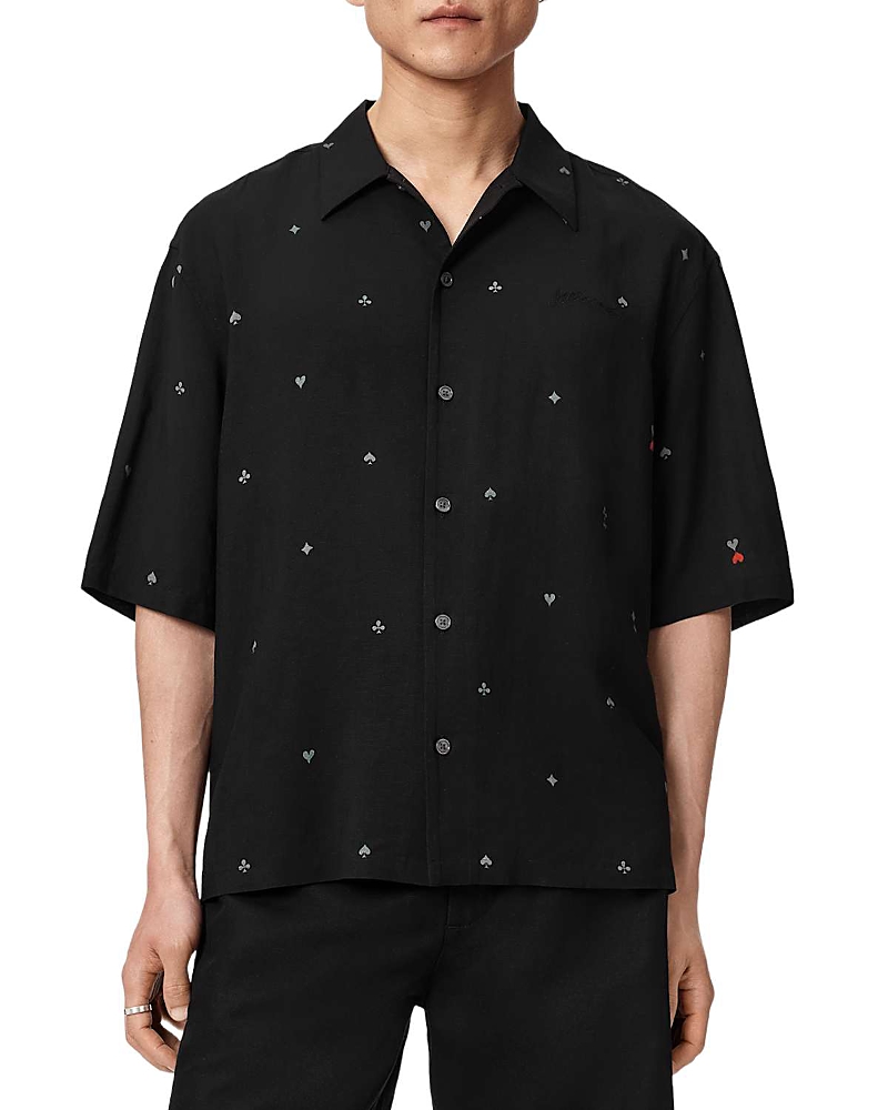 Allsaints Card Suit Pattern Shirt