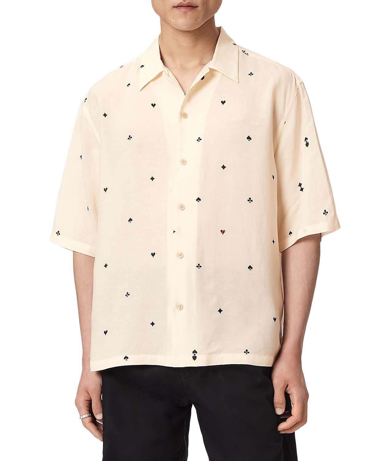 Allsaints Card Suit Pattern Shirt