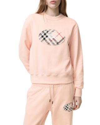 Check Knight Stamp Cotton Sweatshirt