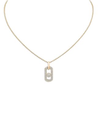 Messika 18K Gold Move Classique Diamond Cisele Pendant Necklace, 0.20 tcw