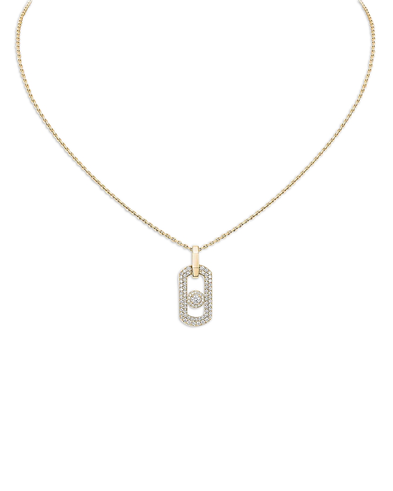 Messika 18K Gold Move Classique Diamond Cisele Pendant Necklace, 0.20 tcw