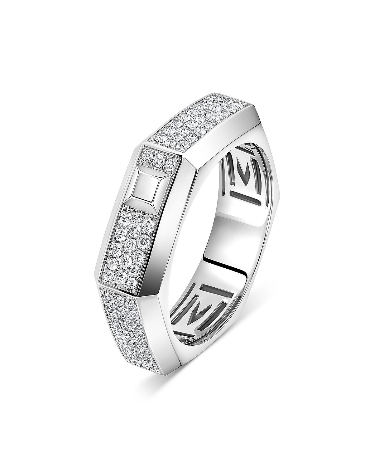Messika 18K Gold Moderniste Pave Diamond Ring, 0.35 tcw