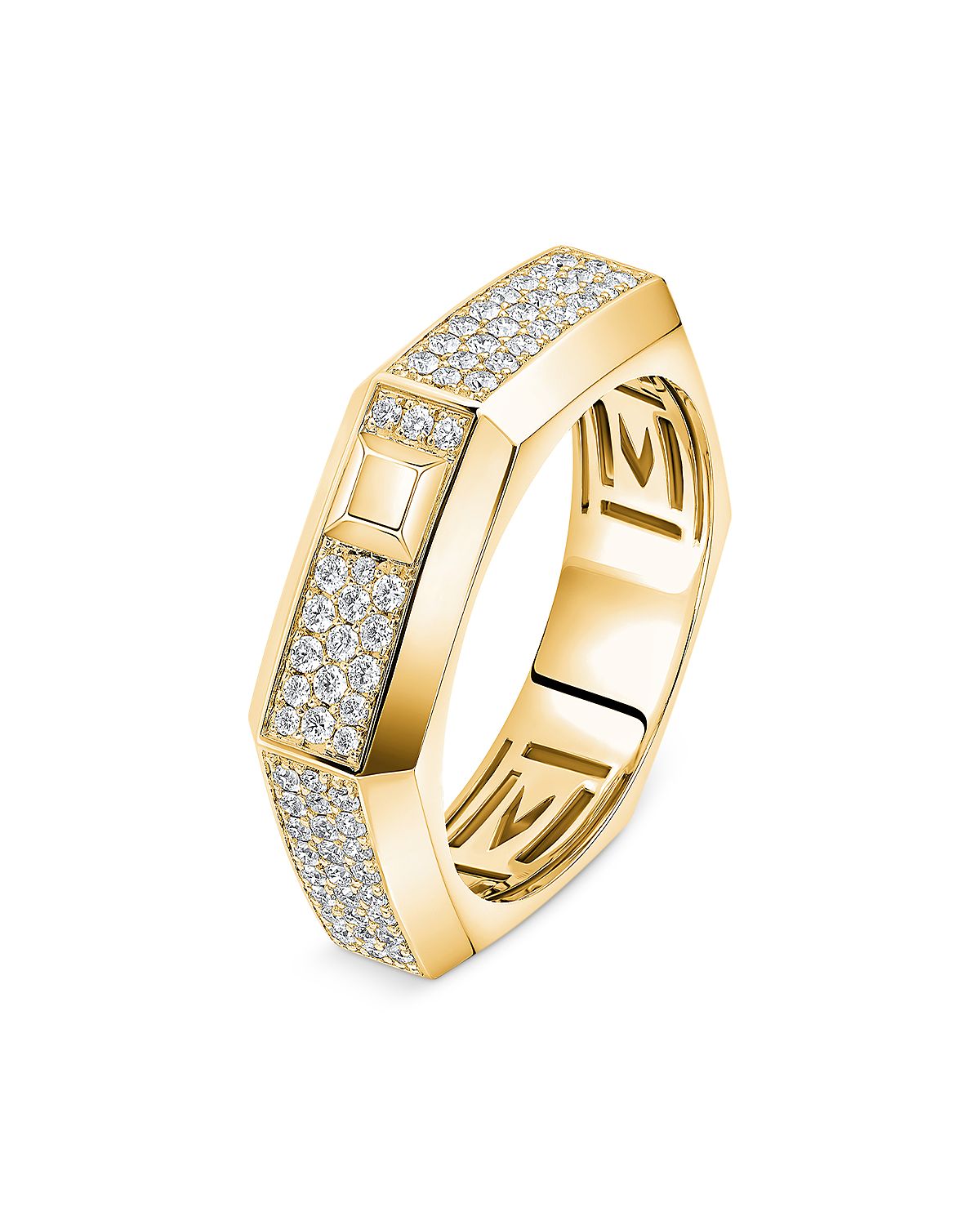 Messika 18K Gold Moderniste Pave Diamond Ring, 0.35 tcw