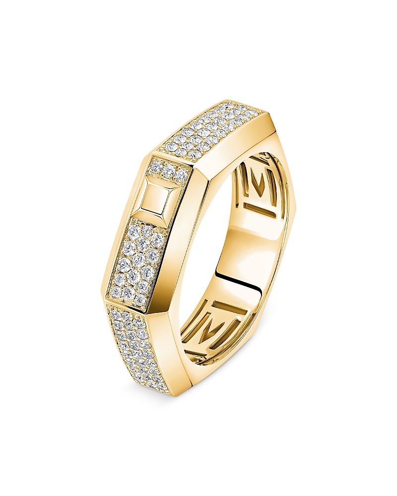 Messika 18K Gold Moderniste Pave Diamond Ring, 0.35 tcw