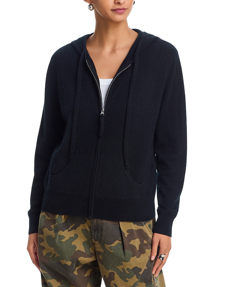 Aqua 100% Cashmere Full Zip Hoodie - Exclusive