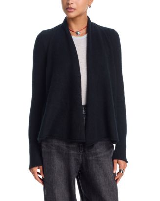AQUA AQUA 100% Cashmere Drape Front Cardigan - Exclusive