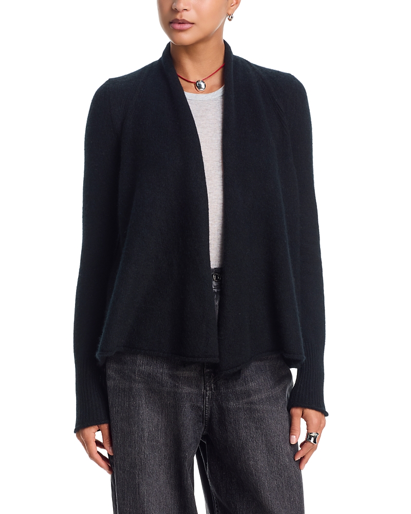 Aqua 100% Cashmere Drape Front Cardigan - Exclusive