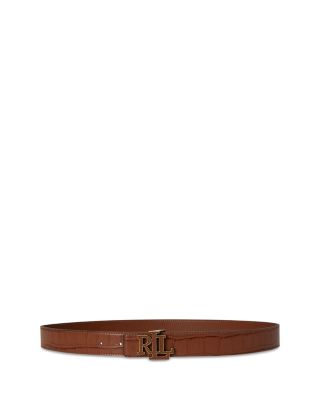 Reversible Croc Embossed Logo Belt